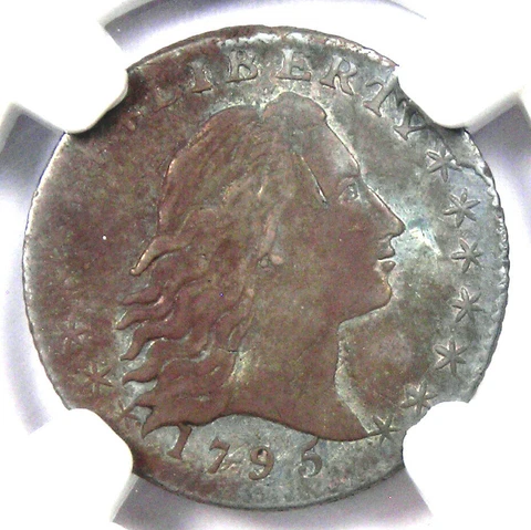 1795 Flowing Hair Half Dime H10C - Certified NGC XF Detail (EF) - Rare Date Coin Cover