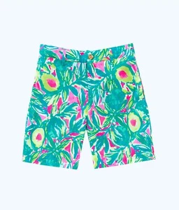 Lilly Pulitzer Boys Beaumont Shorts Pink Sunset Guac and Roll Size 8 $58 retail - Picture 1 of 7