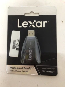 Lexar multi-card 2-in-1 Reader and lecteure SD, microSD New (44242) - Afbeelding 1 van 3
