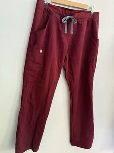 Pantalones Médicos FIGS Technical Collection en Borgoña para Mujer Talla L Pierna Recta - Imagen 1 de 9