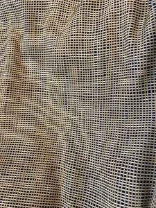 Tiny Plaid Silk Dress/blouse Fabric Gold Orange Blue 3 Yds 1002 - Picture 1 of 3