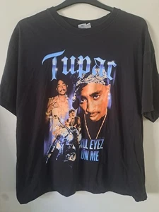 CAMISETA OFICIAL 2PAC TUPAC SHAKUR 'ALL EYEZ ON ME' - NEGRA, TALLA MEDIANA - Imagen 1 de 4
