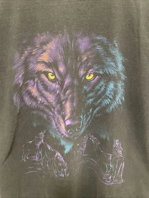 Camiseta De Colección Idaho Wolf Pack Negra Gráfica Negra Talla XL Habitat HL Miller Foto 1 de 4