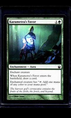 2014 MTG Magic The Gathering BNG Born of the Gods #125 Karametra's Favor - Image 1 of 2