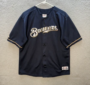 Milwaukee Brewers Jersey Youth 18/20 Blue Rickie Weeks #23 Stitched MLB Baseball - Picture 1 of 10