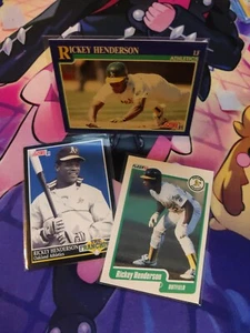 3X X3 Ricky Henderson Card Lot N Mint /Mint - Picture 1 of 5