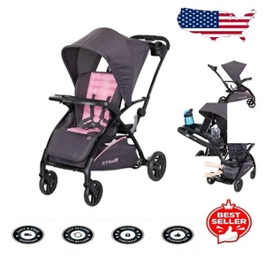 Sit N' Stand 2.0 Stroller in Simply Pink - 5-in-1 Versatile Travel System - Picture 1 of 8
