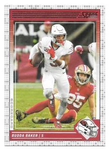 2024 Score Football BUDDA BAKER Scorecard Parallel -ARIZONA CARDINALS- #1 - Picture 1 of 1