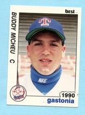 1990 Minor League Buddy Micheu - Gastonia Rangers - Box 153