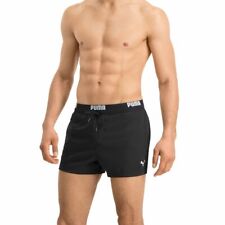 PUMA Logo Length Swim Shorts Bain Schwarz S Mixte Unterhosen Jungen Unterwäsche