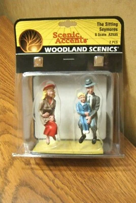 WOODLAND SCENICS THE SITTING SEYMORES G SCALE FIGURES - Image 1 of 2