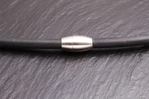 Magnetverschluss aus Edelstahl für Lederband und Kautschukband 6mm Steinschatz - Bild 1 von 5