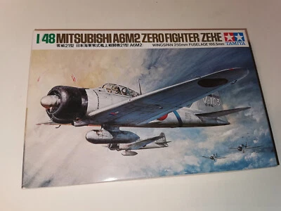 MITSUBISHI A6M2 ZERO FIGHTER (ZEKE) 1/48 Tamiya 61016   OVP sealed bags - Immagine 1 di 4