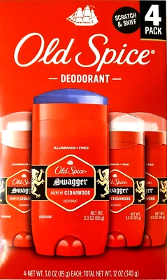 Old Spice Swagger Cedarwood Scent Deodorant 4 x 3.0 oz (4 Pack) - Image 1 of 2