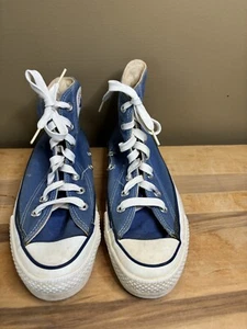 Vintage Converse Chuck Taylor All Star High Herrenschuhe Größe 5 blau Made in USA 80er - Bild 1 von 15
