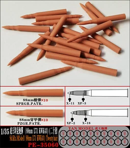 Yan Model YA-PE35060 1/35 8.8cm L/71 KwK 43 Ammo Shell - Foto 1 di 1
