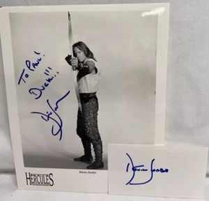 Kevin Sorbo Hercules Actor 8x10 B/W Picture & Index Card Signed Original - Picture 1 of 4