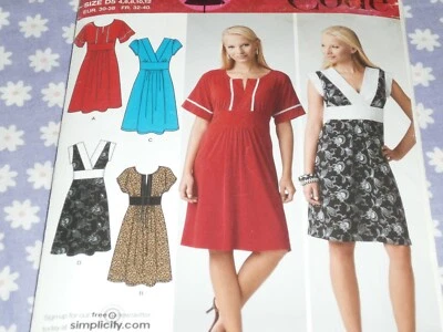 SIMPLICITY 0643 MISSES DRESS WITH VARIATIONS PATTERN-UNCUT-SIZES 4-12 - Image 1 of 3