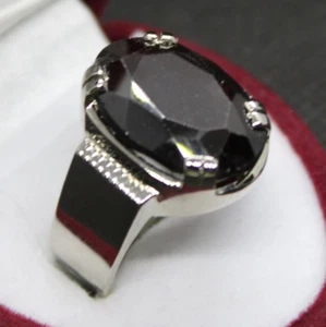 Real Dark Red Garnet Stone Ring Oval Shape Garnet Ring January Stone Silver Ring - Picture 1 of 6
