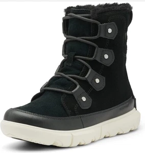 Bota impermeable Sorel Explorer II Joan de piel sintética para mujer - cervatillo negro - talla 5,5 - Imagen 1 de 7