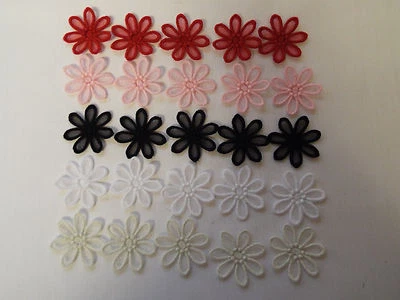 5pcs - Embroidery, Guipure Lace Flower Motif - Applique,Wedding, Patch - 4cm - Image 1 of 3