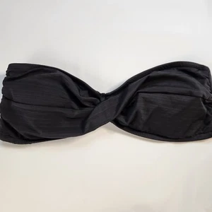 Mossimo Women's Twist Front Bandeau Bikini Top in Black Size Large - Picture 1 of 10