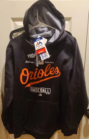 MEDIUM - Baltimore Orioles Majestic Authentic Collection thermabase HOODIE NWT Cover