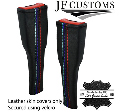 TRI STITCH CUERO NEGRO 2X FUNDAS LARGAS CINTURÓN SEGURIDAD SE ADAPTA A BMW I8 2014-2020 Foto 1 de 4