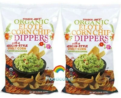 2 Packs Trader Joe's Organic Elote Corn Chip Dippers 9.75 oz Each Pack - Image 1 of 4