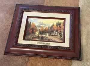 Thomas Kinkade Valley Of Peace Framed COA Certificate Of Authenticity 12"x10" - Picture 1 of 7