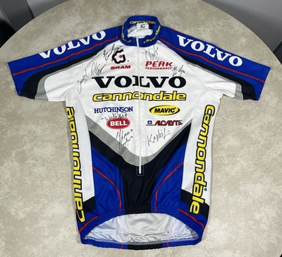 Volvo Cannondale 8 Autographs Cycling Jersey Size Medium 1267 - Image 1 of 4