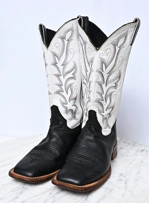 Botas occidentales Justin Puma de cuero de vaca con riel doblado BRL336 para mujer talla 9 punta cuadrada Foto 1 de 4