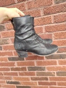 Frye Courtney Leder Schnürstiefel schwarz 9,5 B Taylor Swift Witch Reinfair - Bild 1 von 7