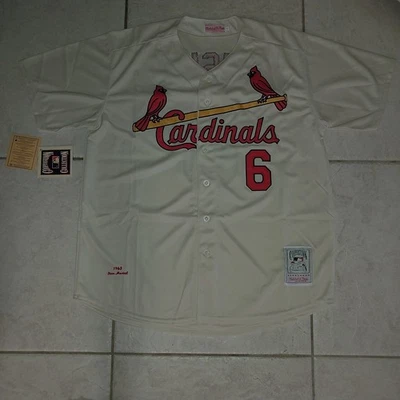 STAN MUSIAL ST. LOUIS CARDINALS 1963 M&N COOPERSTOWN THROWBACK. NWT. LG. - Image 1 of 4