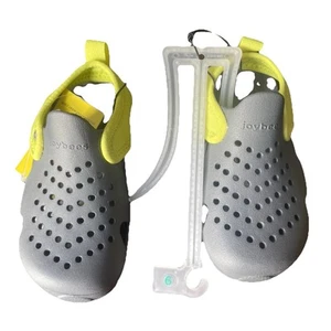 Joybee Kid’s Creek Clog Sandals Size C11 Grey with Lime Back Strap - Picture 1 of 5