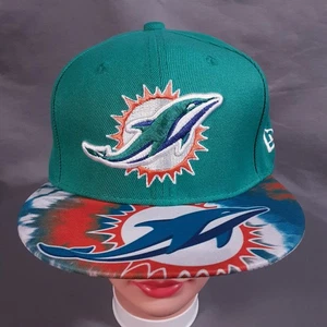 New Era 9Forty Miami Dolphins Embroidered Dolphin Tie Dye Brim NFL Logo Hat RARE - Picture 1 of 9
