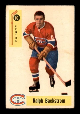 Parkhurst #16 Ralph Backstrom 1958 RC VG X3566004 Foto 1 de 3