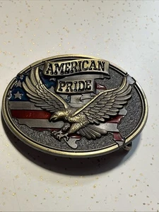 Patriotic American Pride Eagle Flag Belt Buckle - Picture 1 of 7
