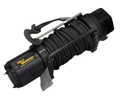 Mile Marker Winch With Steel Braided Cable - Imagen 1 de 3