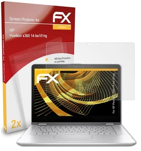 2x Screen Protection Film for HP Pavilion x360 14-ba101ng matt&shockproof - Afbeelding 1 van 8