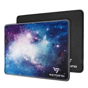 Lot Of 1000 NEW VictSing Black + Galaxy Mousepad (500 2 Packs) 8in. x 10in. - Zdjęcie 1 z 1