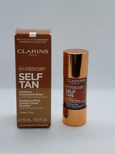 CLARINS PARIS SELF TAN RADIANCE -PLUS GOLDEN GLOW FACE BOOSTER NEW 0.5 FL OZ - Picture 1 of 2