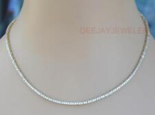 Natural 6ct Diamond Tennis Necklace 4 Prong SI1 Eternity 14k Yellow Gold