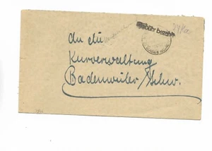 FZ - Baden / MENZENSCHWAND ü St. Blasien  auf Bedarfs-Brief - Bild 1 von 2