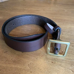 Neuer dunkelbrauner Herrengürtel von Coach mit goldfarbener Schnalle 30 Zoll  - Bild 1 von 4