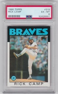 1986 Topps #319 Rick CAMP Braves PSA 6 EX - MT - Picture 1 of 1
