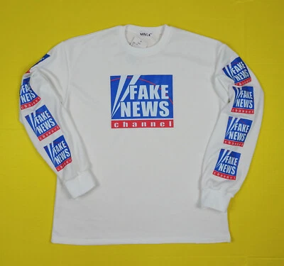 Fake News Channel Mens L Sweatshirt New Relaxed Fit Cotton Blend Long Sleeves - Image 1 of 4