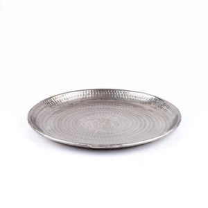 Kerzentablett Serviertablett Skandinavisch Design Imera Silber 30cm - Bild 1 von 4