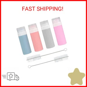 4Pcs Salad Dressing Container to Go, Mini Squeeze Bottles for Sauces, Small Cond - Picture 1 of 2