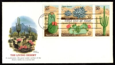 FDC USFleetwood Cachet SN 1945a - The Living Desert Block of 4 - Image 1 of 2